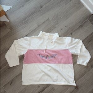 Vintage Lee Sport Floral Embroidered Mock Neck L